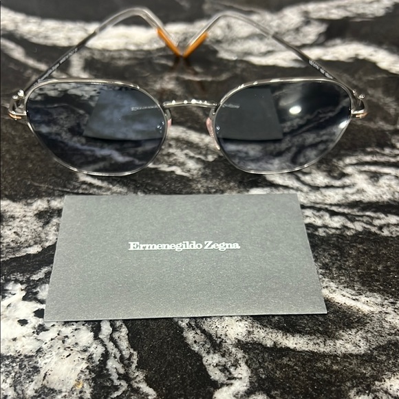 Ermenegildo Zegna Silver Sunglasses